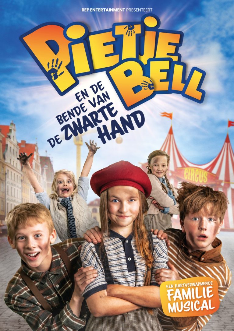 Poster Familiemusical Pietje Bell en de Bende van de Zwarte Hand